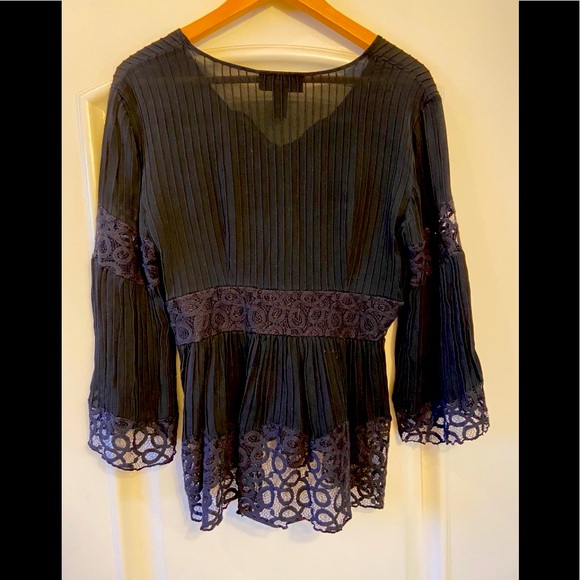 INK international concepts. Black blouse - Picture 2 of 7